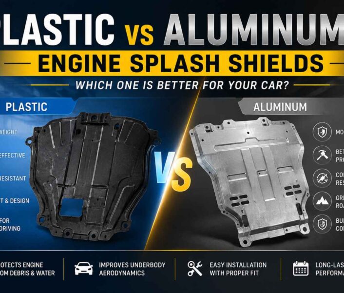 Plastic vs aluminum engine splash shields comparison